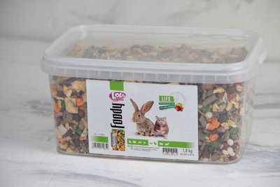 LoLo pets Корм для кроликов и грызунов Ведро фруктовый 1,8 кг 71065 23548 фото