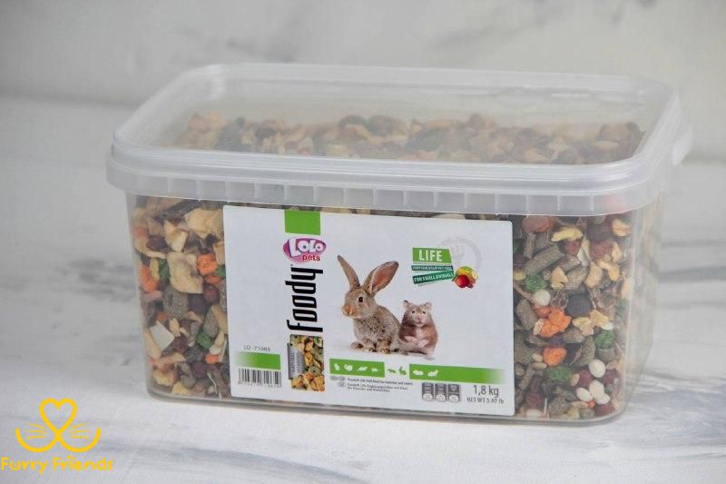 LoLo pets Корм для кроликов и грызунов Ведро фруктовый 1,8 кг 71065 23548 фото