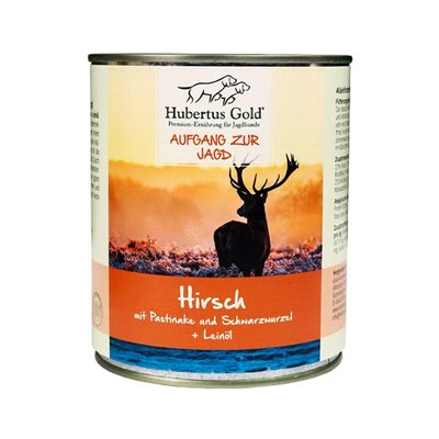 Hubertus Gold консерви для собак з оленями, пастернаком, чорним коренем і лляною олією 800 г 118484 65271 фото