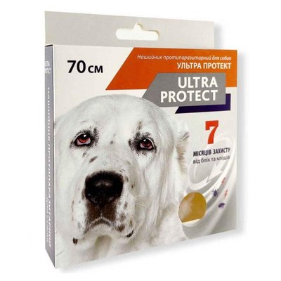 Нашийник Ultra Protect проти паразитів для собак 70см коричневий 63602 фото