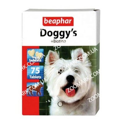 Doggys Biotin Вітамінізоване ласощі з біотином для собак Doggys Biotin Beaphar 12507 - 6872 фото