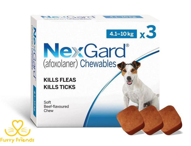 Nexgard (Нексгард) - таблетки для собак від бліх і кліщів M 4-10кг 3 таблетки 36614 фото