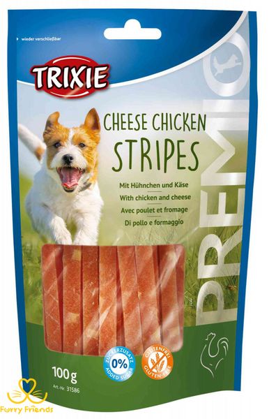 Premio Chicken Cheese Stripes - ласощі для собак з куркою і сиром, Тріксі 31586 18523 фото