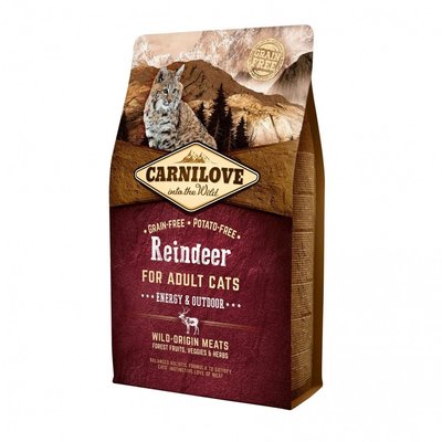 Carnilove Cat Raindeer з північним оленям сухий корм для активних кішок 2 кг 77863 фото