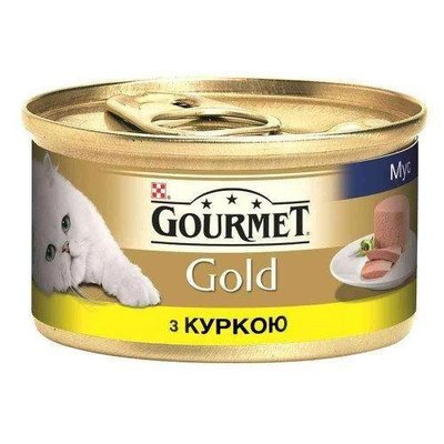 Gourmet Gold Соковита насолода Вологий корм для кішок із куркою 85 г 74425 фото