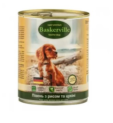 Baskerville ПетухРисЦукини консерви для собак 800 гр 23195 фото