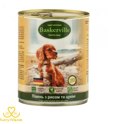 Baskerville ПетухРисЦукини консерви для собак 800 гр 23195 фото