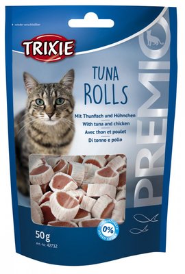 Premio Tuna Rolls ласощі з тунцем для кішок, Тріксі 42732 Ласощі PREMIO Tuna Rolls тунець 50гр 42732 26345 фото