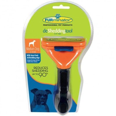 Фурминатор з кнопкою для собак з короткою шерстю Розмір M (66 мм ширина леза) 41555 фото