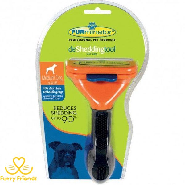 Фурминатор з кнопкою для собак з короткою шерстю Розмір M (66 мм ширина леза) 41555 фото
