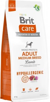 Brit Care Dog Hypoallergenic Adult Medium Breed Сухий корм для собак середніх порід гіпоалергенний з ягнятком 12 кг 73298 фото