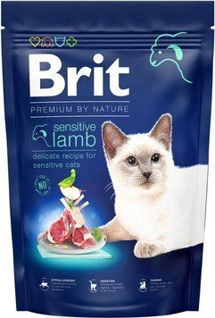 Brit Premium Сухой корм для взрослых кошек с чувствительным пищеварением с ягненком 1,5кг 68768 фото