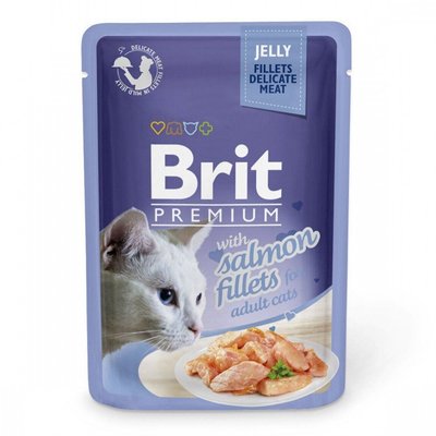 Brit Premium Cat pouch Вологий корм для кішок філе лосося під соусом 85g 68781 фото