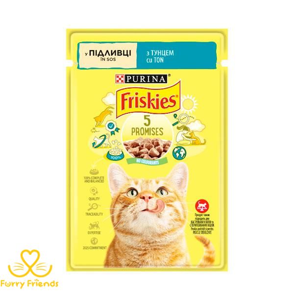 Friskies консерва для кошек с тунцом в подливке, 85 г 56829 фото