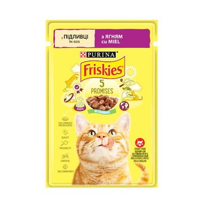 Friskies консерва для кошек с ягненком в подливке, 85 г 56830 фото