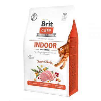 Brit Care Cat Grain-Free Indoor Anti-Stress сухий корм для котів, що мешкають у приміщенні, 2 кг 63395 фото