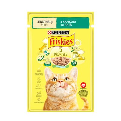 Friskies консерва для кошек с уткой в подливке, 85 г 56832 фото