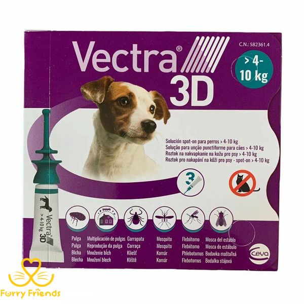 Вектра 3D инсектоакарицидные капли для собак 4,1-10,0 кг 28125 фото