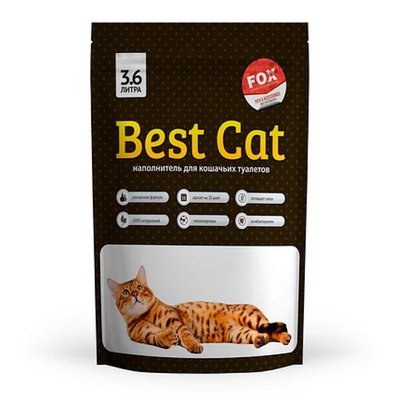 Best Cat Наполнитель для котов 3,6 л бело-черный 105781 41617 фото