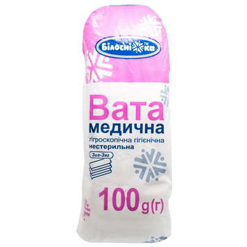 Вата медицинская нестерильная 100г ЗИГ-ЗАГ 4164 фото