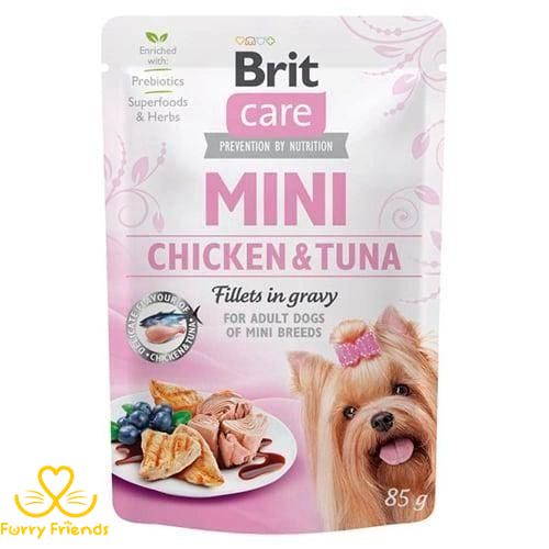 Brit Care Mini Pate pouch Влажный корм для щенков филе курицы и тунца 85 г 68784 фото