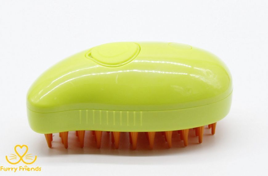 PetSpay Massage Brush Паровая щетка-массажер спрей 3в1 Салатово-Оранжевая 80283 фото