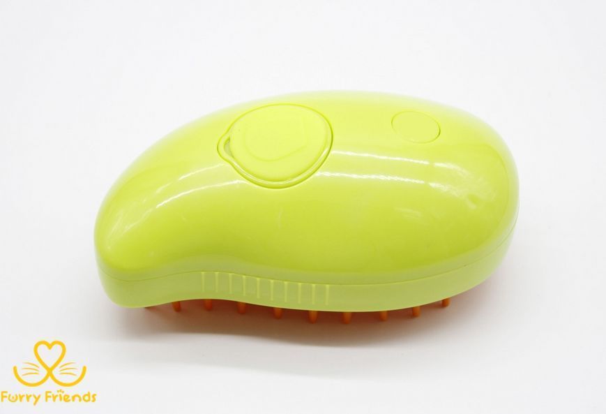 PetSpay Massage Brush Паровая щетка-массажер спрей 3в1 Салатово-Оранжевая 80283 фото