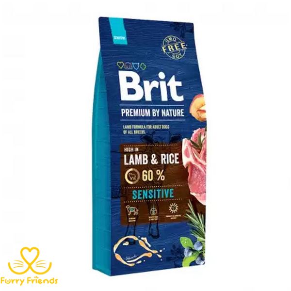 Brit Premium Sensitive Lamb Rice корм для собак з чутливим травленням 3кг 62113 фото