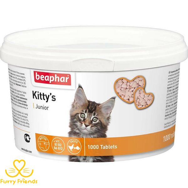 Kittys Junior лакомство с витаминами для котят 1000 таблеток 42939 фото