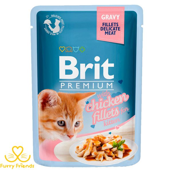 Brit Premium Cat pouch для котят филе курицы в соусе 85г 35357 фото