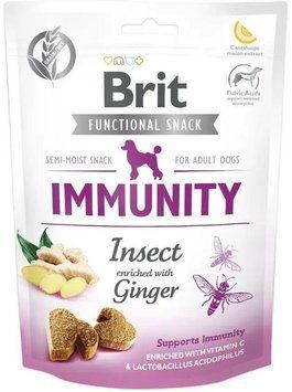 Ласощі Brit Care Dog Snack Immunity з комахами та імбиром 150 г. 72023 фото