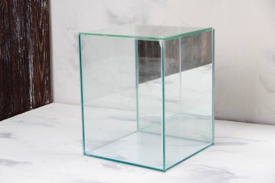 Акваріум для креветок скляний з кришкою 20х20х25 см 10л 22876 фото