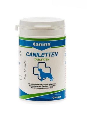 Caniletten Canina (канилеттен) Активный кальций для собак 150 таблеток 300 г 44682 фото