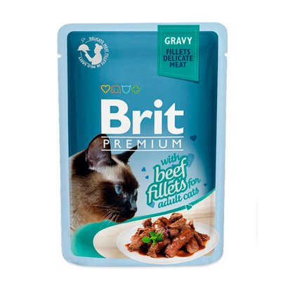 Brit Premium Cat pouch филе говядины в соусе 85г 35353 фото