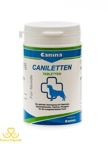 Caniletten Canina (канилеттен) Активный кальций для собак 150 таблеток 300 г 44682 фото