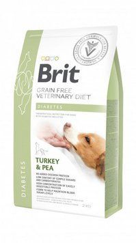Brit Dog DiabetsVetDiets сухой корм для собак при сахарном диабете с идейкой и горохом 2кг 55628 фото