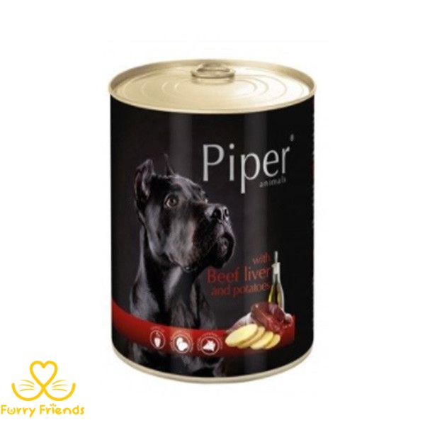 Консервы Piper Dog говядина печень картофель 400 гр 28278 фото