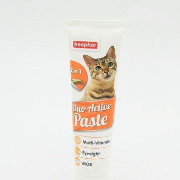 Дуо Актив (Duo-Active Paste Beaphar) Мультивитаминная паста для кошек 100 г 42951 фото