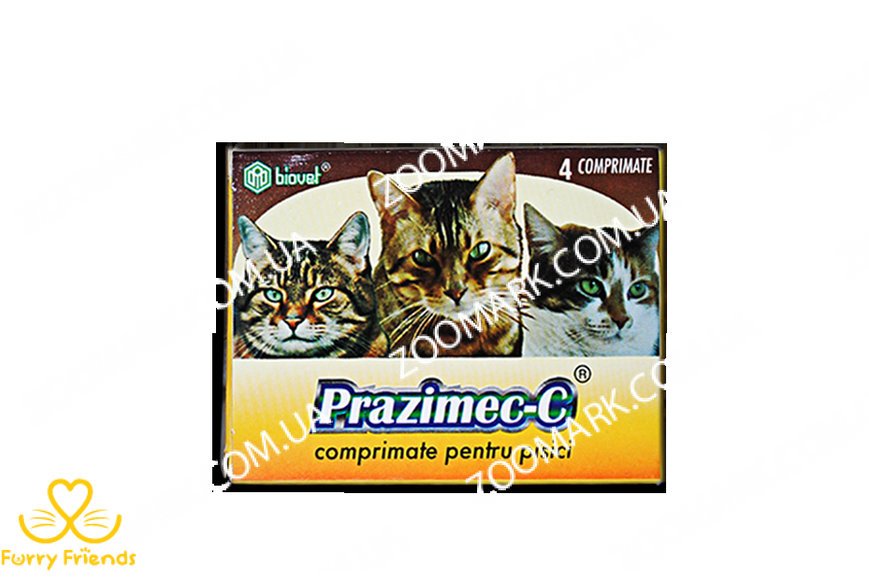 Празимек С таблетки от глистов для кошек Празимек С 40,06 для кошек (гельминты,арахно-энтомозы) Биовета 13239 фото