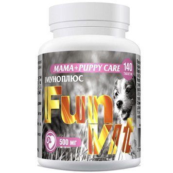 Витамины FunVit Mama + Puppy Care (Иммуноплюс) для кормящих сук и щенков 90таб 61489 фото