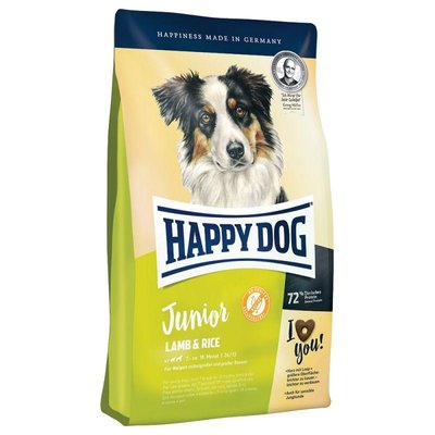 Happy dog корм для собак Суприм Юниор с ягненком и рисом 1кг 36877 фото