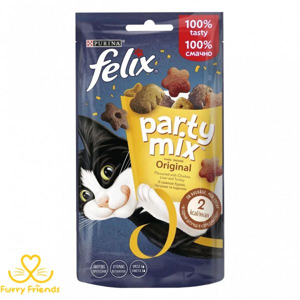 Ласощі Purina Felix Party Mix Original М'ясний мікс 60 г 69519 фото