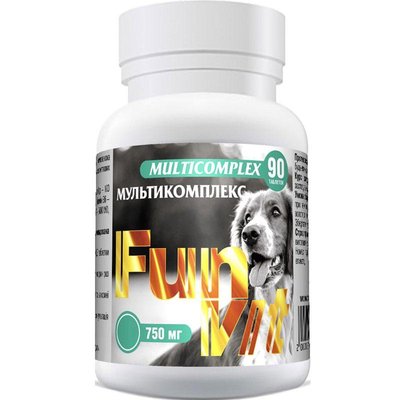 Витамины FunVit Multicomplex - мультивитамины для собак 90 таб 61491 фото