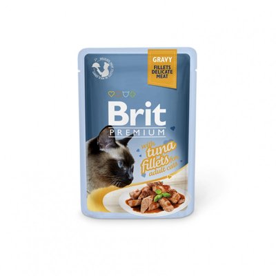 Brit Premium Cat pouch філе тунця в соусі 85г 35361 фото