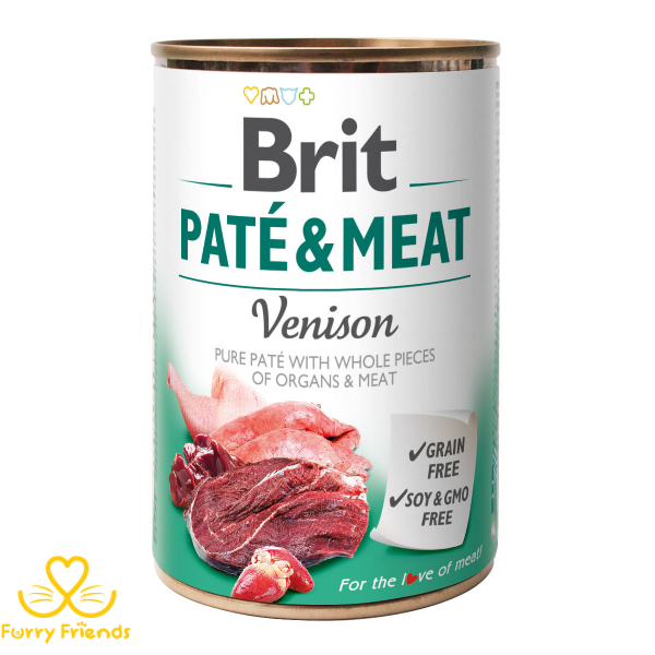 Brit Pate Meat Dog консерва для собак с олениной 400г 54879 фото