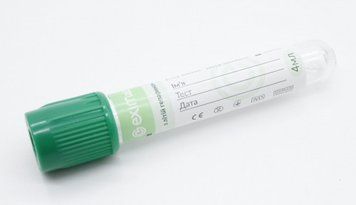 Пробирка EximLab с литий гепарином вакуумная зеленая 13*75 мм 4 мл 80324 фото