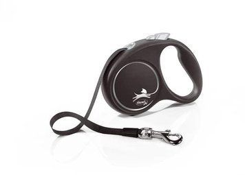 Рулетка Flexi (Флекси) design М 25кг/5м стрічка Чорна 57626 фото