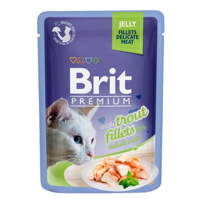 Brit Premium Cat pouch филе форели в желе 85г 35360 фото