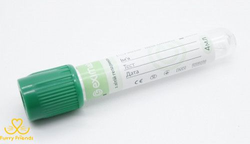 Пробирка EximLab с литий гепарином вакуумная зеленая 1375 мм 4 мл 80324 фото