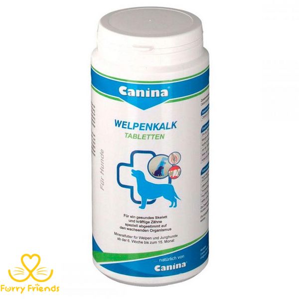Welpenkalk Canina (Вельпенкальк) витамины для щенков 150 таблеток 150 гр 44695 фото